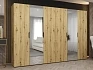 Šatní skříň MALAGA 300 se zrcadlem - Dub artisan