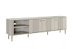 TV stolek Vesper 3D 187 cm - kašmírový / zlaté nožky