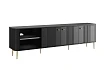 TV stolek Vesper 3D 187 cm - černý / zlaté nohy