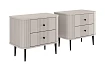 Set nočních stolků Vesper 56 cm - kašmírová / černé nohy