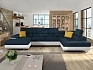 Sedací souprava do U COTERE BIS s rozkladem na spaní a úložným prostorem - Soft 017 / Uttario Velvet 2967 / Uttario Velvet 2959