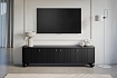 Moderní TV skříňka Vesper 187 cm - Černá / zlatá
