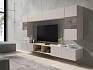 Obývací stěna CALABRINI XXIV s LED osvětlením - Dub artisan / Kašmír