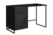 Psací stůl Asha 120 cm - černý mat / černý kovový rám