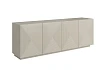 Moderní komoda Asha 200 cm čtyřdveřová - kašmír