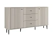 Komoda Vesper 160 cm se zásuvkami na nožkách - Kašmírová / černé nožky